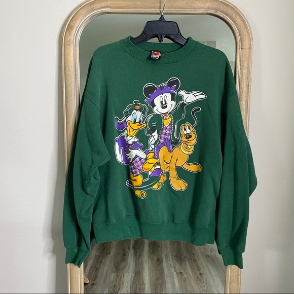 Disney Unlimited Vintage Green Sweatshirt sz M - Picture 4 of 4